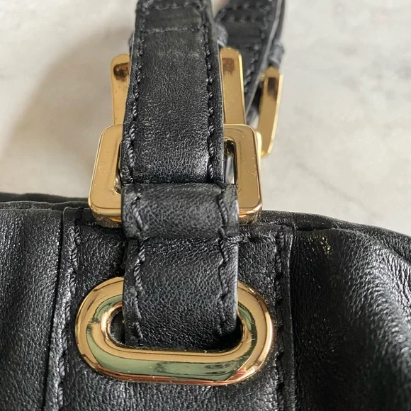 Michael Kors Black Crossbody Bag with Gold Accents - Picture 3 of 7